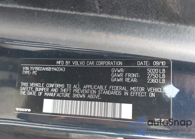 YV1902AH6B1140343: 42698312