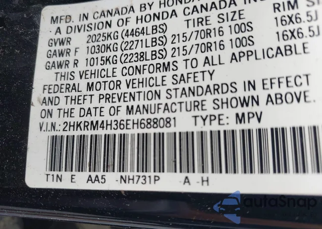 2HKRM4H36EH688081: 42698551