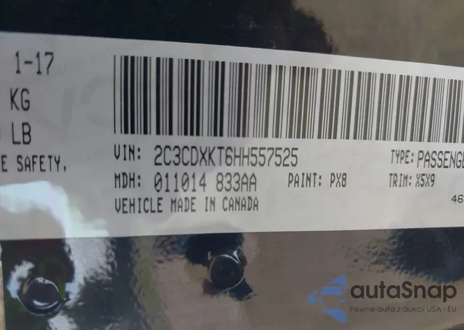 2C3CDXKT6HH557525: 42698565