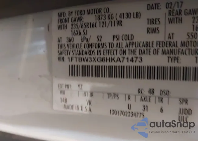 1FTBW3XG6HKA71473: 42698661