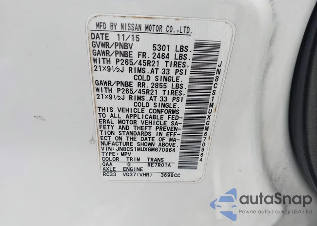 JN8CS1MUXGM670964: 42698717