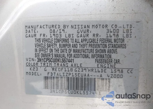 3N1CP5CU0KL557441: 42698788