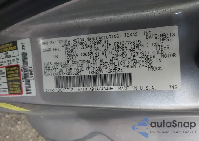 5TFTX4CN7EX036905: 42698830