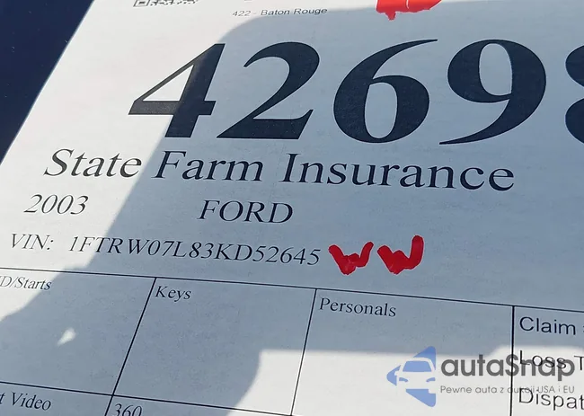 1FTRW07L83KD52645: 42698050