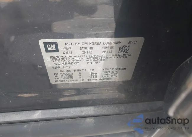 KL4CJASB0HB259502: 42699268