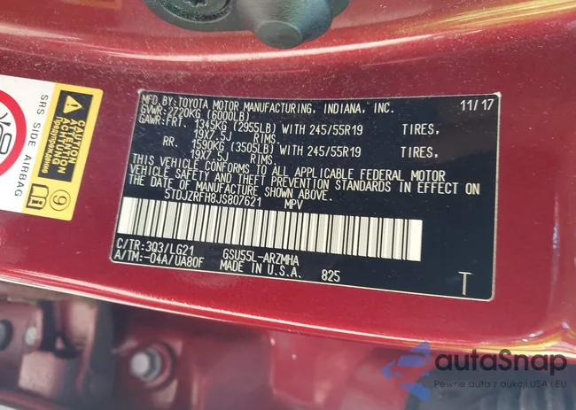 5TDJZRFH8JS807621: 42699520