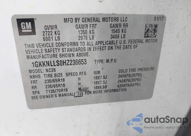 1GKKNLLS0HZ236653: 42699535