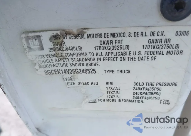 3GCEK14V36G246525: 42699819