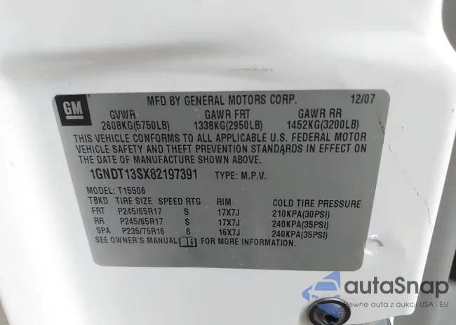 1GNDT13SX82197391: 42699832