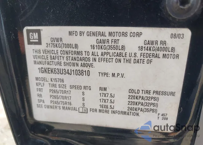 1GKEK63U34J103810: 42699853