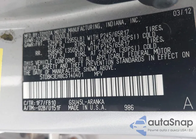 5TDBK3EH8CS140401: 42698945