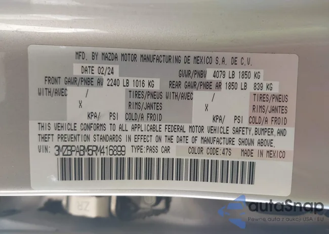 3MZBPABM5RM416899: 42700260