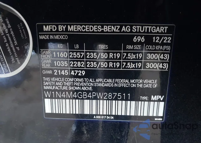 W1N4M4GB4PW287511: 42700291