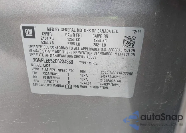 2GNFLEE52C6234839: 42700458