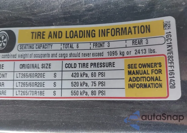 1GC1KVE82FF161420: 42700478