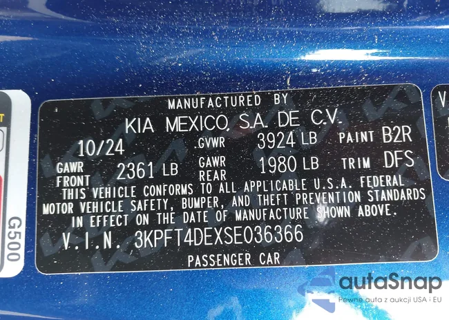 3KPFT4DEXSE036366: 42700740