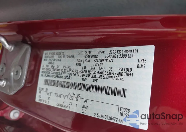 5LMCJ2C98KUL08053: 42700805