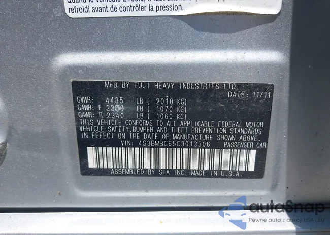 4S3BMBC65C3013306: 42699855