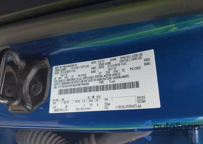 1FTEW1EP2HFB75939: 42699894