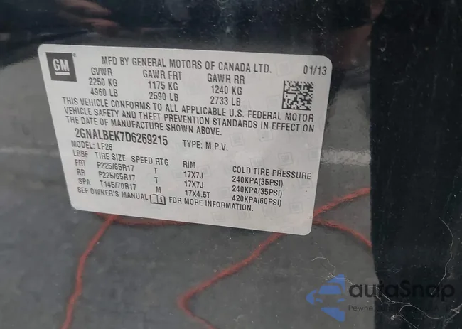 2GNALBEK7D6269215: 42699947