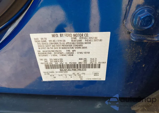 MAJ6S3GL9MC396333: 42699955