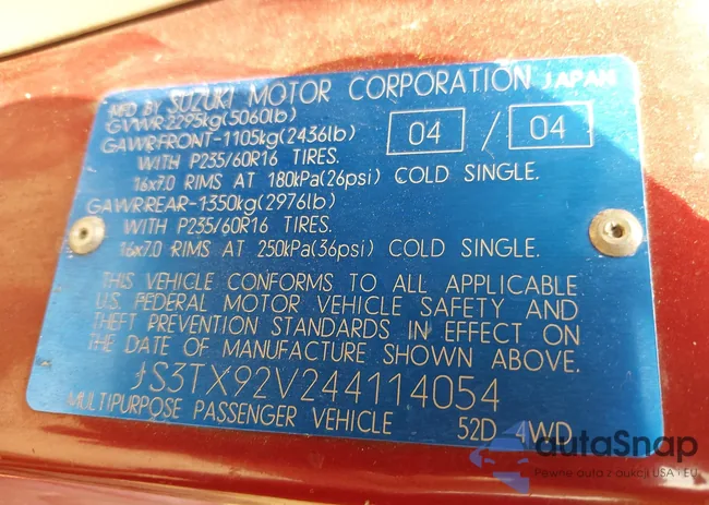 JS3TX92V244114054: 42700171