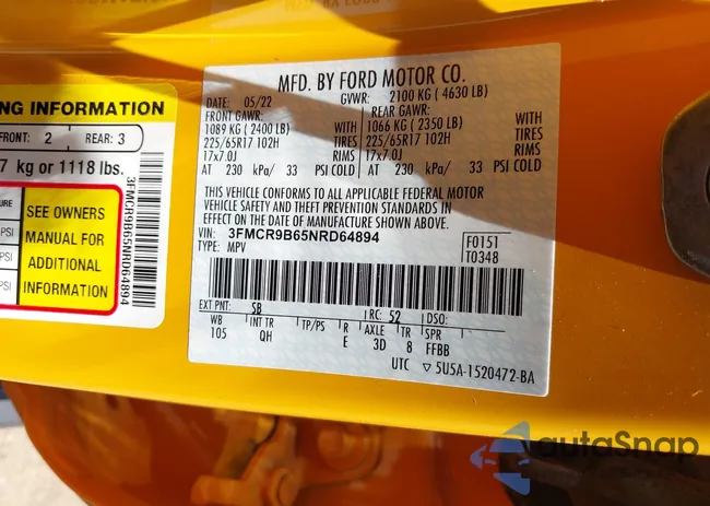 3FMCR9B65NRD64894: 42700241