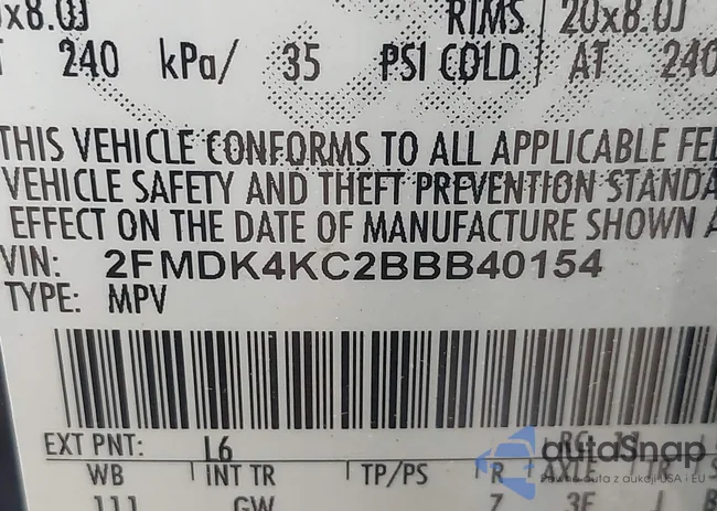 2FMDK4KC2BBB40154: 42701267