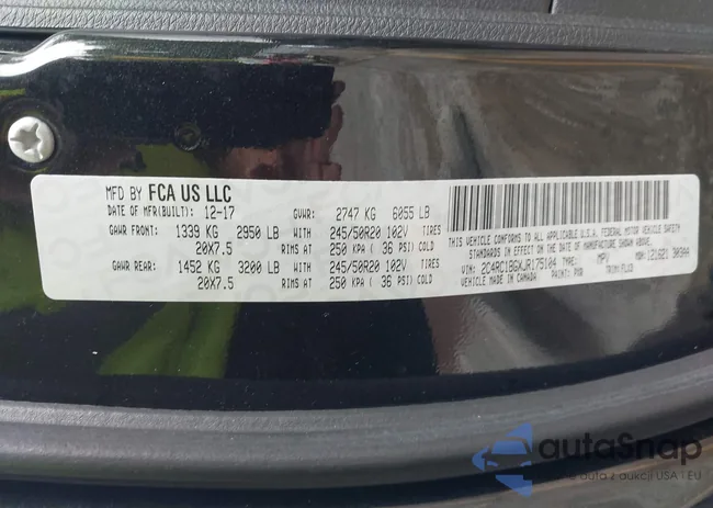 2C4RC1BGXJR175104: 42700897