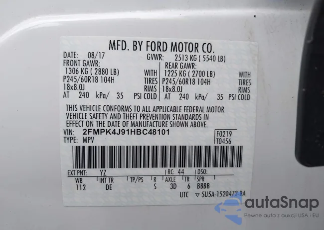 2FMPK4J91HBC48101: 42701082