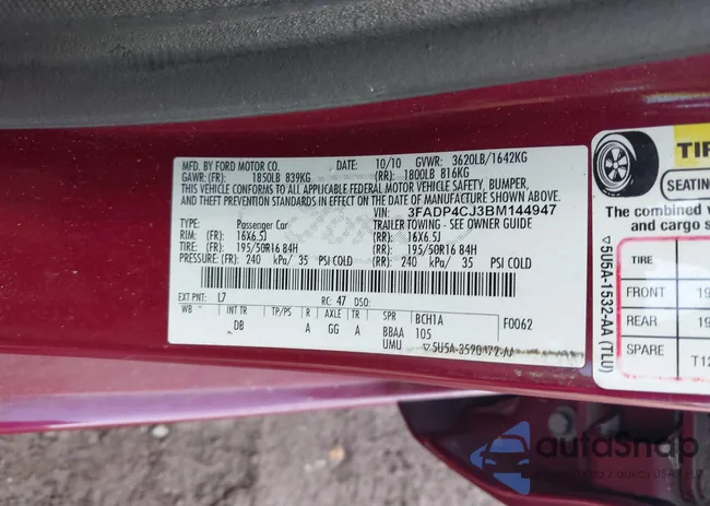 3FADP4CJ3BM144947: 42702392