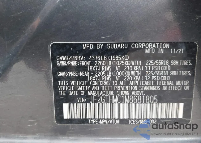 JF2GTHMC1M8681805: 42702400