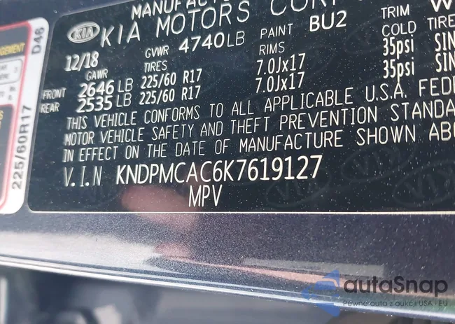 KNDPMCAC6K7619127: 42701857