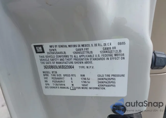 3G5DB03L96S523964: 42702088