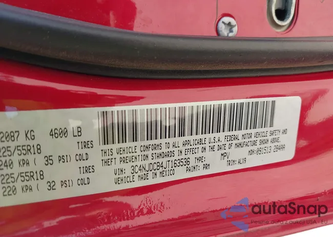 3C4NJDCB4JT163536: 42702243