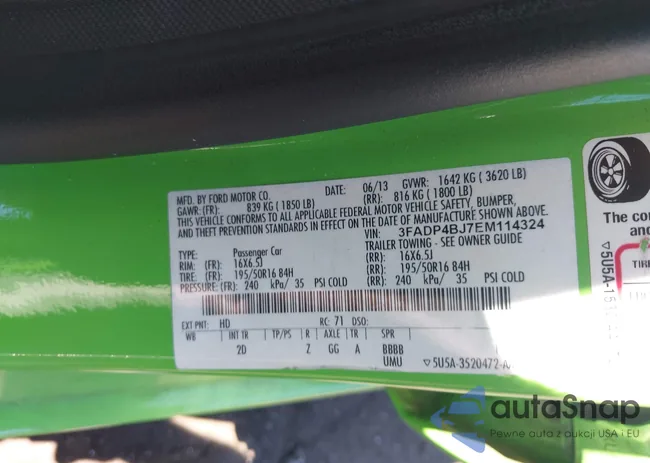 3FADP4BJ7EM114324: 42703405