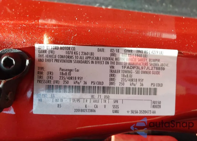 1FADP3L97JL278859: 42703484