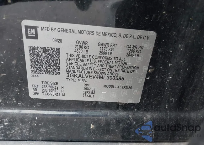 3GKALVEV4ML300585: 42703642