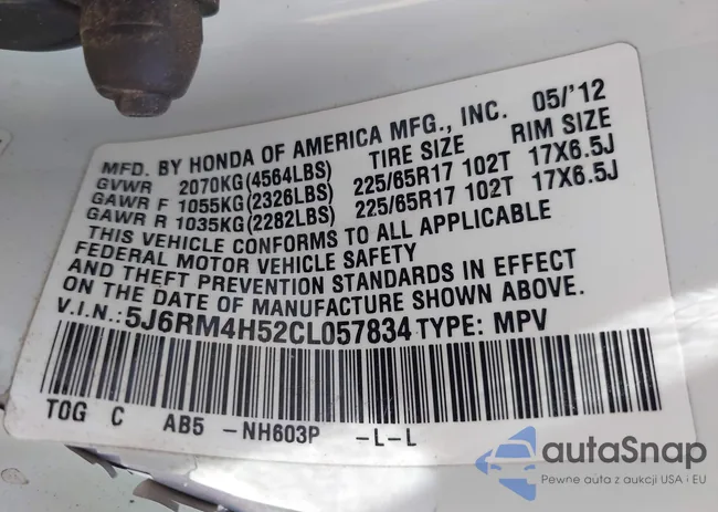 5J6RM4H52CL057834: 42703667