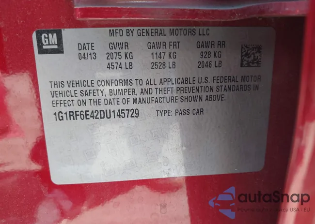 1G1RF6E42DU145729: 42703791