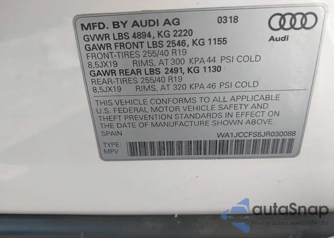 WA1JCCFS5JR030088: 42703057