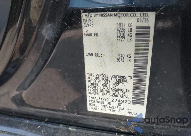 1N4AL3AP9GC224973: 42703223