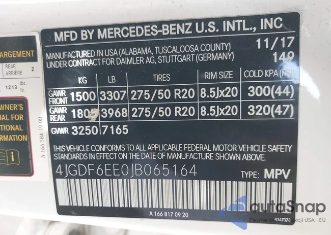 4JGDF6EE0JB065164: 42703240