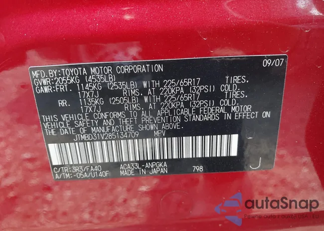 JTMBD31V285134709: 42704258