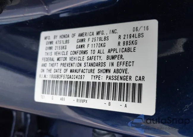 19UUB3F57GA004097: 42704279