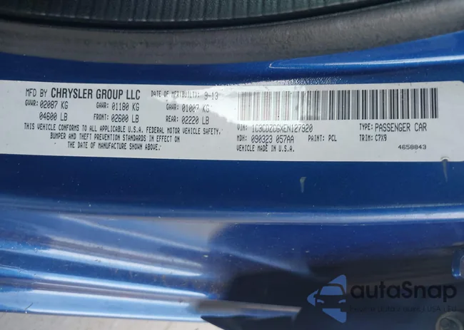 1C3CDZCGXEN127920: 42704512