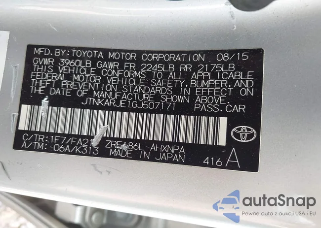 JTNKARJE1GJ507171: 42704532