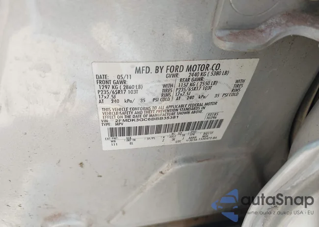 2FMDK3GC6BBB35381: 42704541