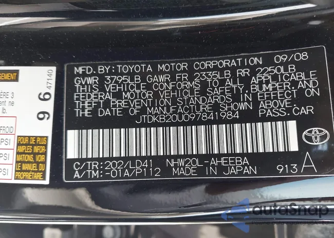 JTDKB20U097841984: 42704554