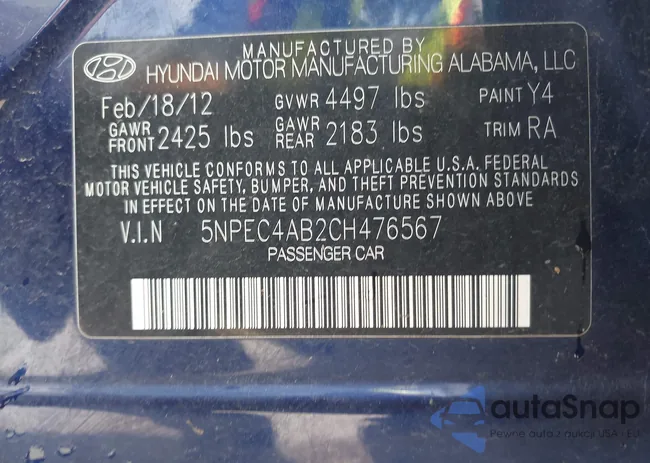 5NPEC4AB2CH476567: 42704632